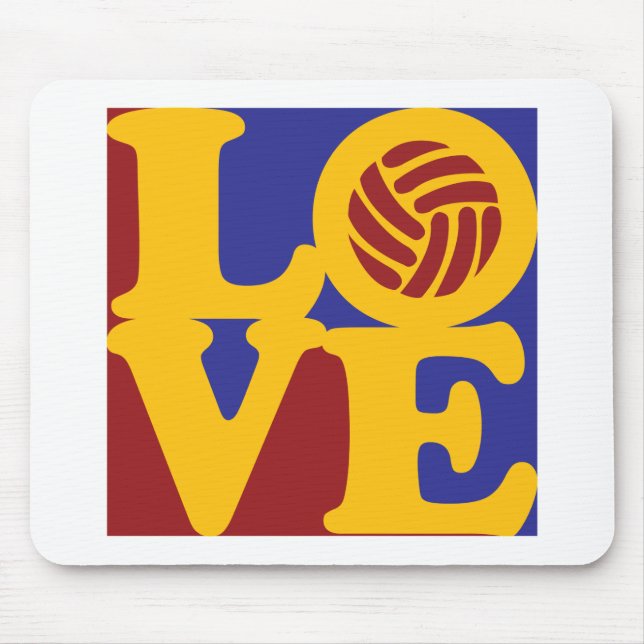 Tapis De Souris Amour de volleyball (Devant)