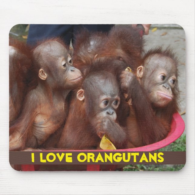 Tapis De Souris Amour d'orang-outan (Devant)