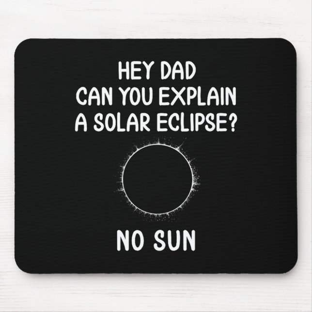 Tapis De Souris Amour Drôle Éclipse Solaire Soleil Totalité Astron (Devant)