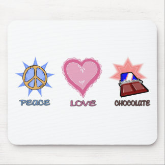 Tapis De Souris Amour et chocolat de paix