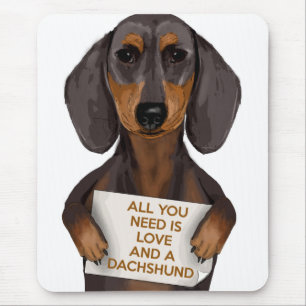 Tapis De Souris Amour et Dachshund