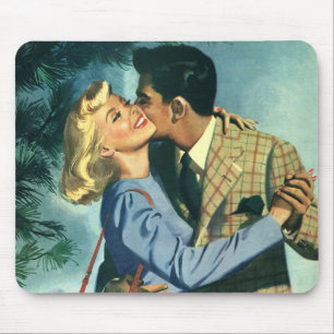 Tapis De Souris Amour et romance vintage, danse de Noël