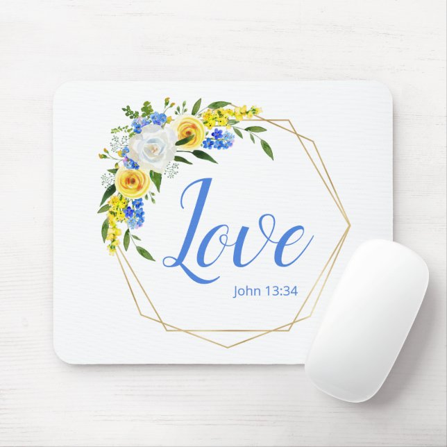 Tapis De Souris Amour Floral (Avec souris)