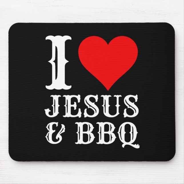 Tapis De Souris Amour Jesus Bbq Fier Christian Food Grill Viande S (Devant)