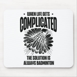Tapis De Souris Amour Joueur Badminton Amour Shuttle Design