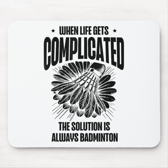 Tapis De Souris Amour Joueur Badminton Amour Shuttle Design (Devant)