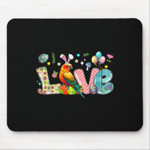 Tapis De Souris Amour Lapin de Pâques Soleil Conure Chasse Oeufs F