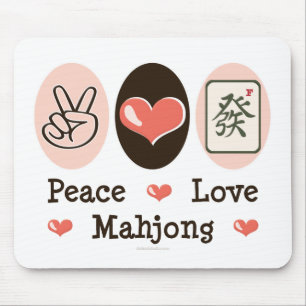 Tapis De Souris Amour Mahjong Mousepad de paix