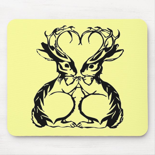 Tapis De Souris Amour Mousepad de Jackalope (Devant)