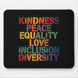 Tapis De Souris Amour Paix Diversité Inclusion Égalité Histoire de
