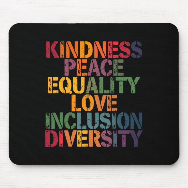 Tapis De Souris Amour Paix Diversité Inclusion Égalité Histoire de (Devant)