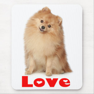 Tapis De Souris Amour Poméranien Pom Pom Puppy Dog Mousepad