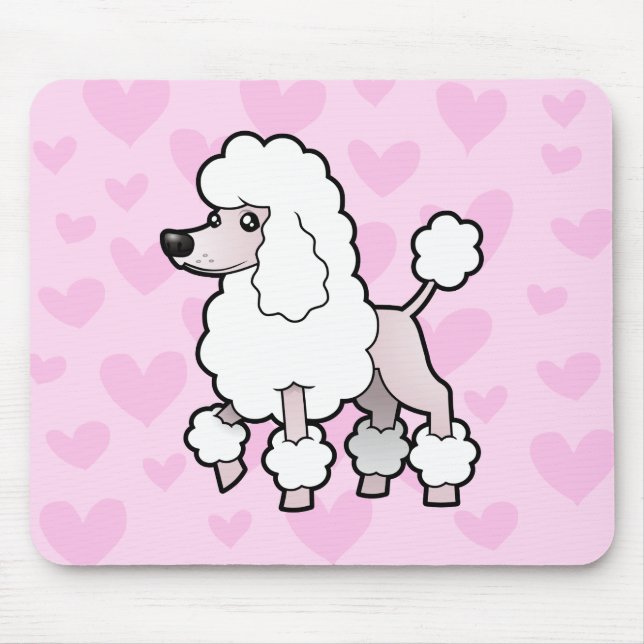 Tapis De Souris Amour standard/de miniature/jouet caniche (Devant)