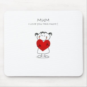 Tapis De Souris amour u de la maman i ce beaucoup