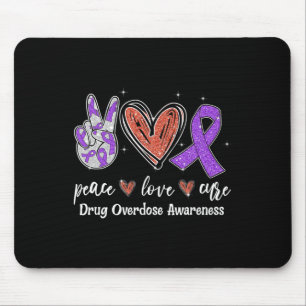 Tapis De Souris Amour Violet Ribbon Dons de sensibilisation à la s