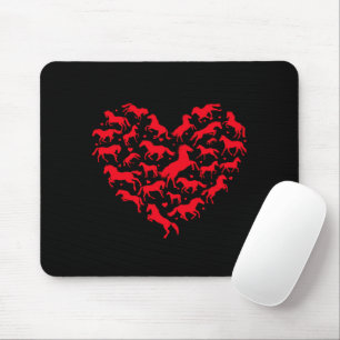 Tapis De Souris Amoureux Animaux Cheval Fun Drôle Coeur Cheval