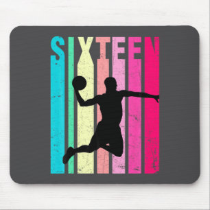 Tapis De Souris Amoureux de basket-ball rétro 16 ans
