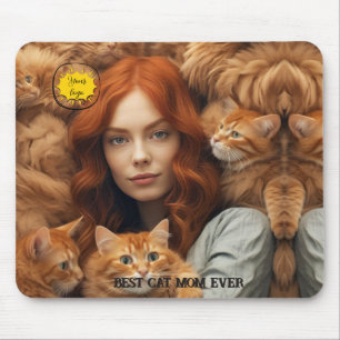 Tapis De Souris Amoureux de chats heureux