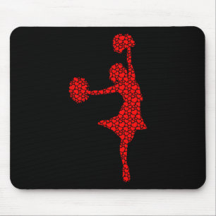 Tapis De Souris Amoureux de Cheerleading Voeux de Saint Valentin A