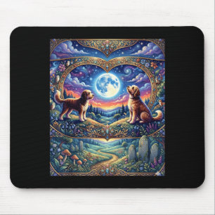Tapis De Souris Amoureux de chien doodle de montagne aventure natu