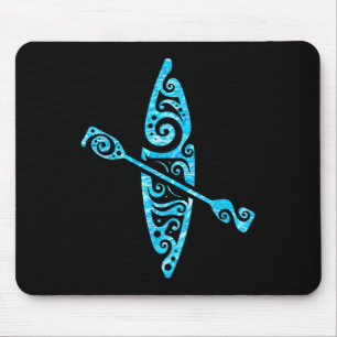 Tapis De Souris Amoureux de kayak Canoë Pagaïant Bateau Kayak Eau 