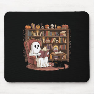 Tapis De Souris Amoureux de livres de lecture de fantômes Hallowee