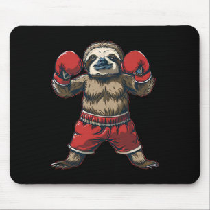 Tapis De Souris Amoureux de paresseux de boxe Gants de boxe Kickbo