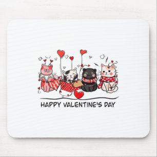 Tapis De Souris Amoureux des chats Kitten Joyeux Saint Valentin Ho