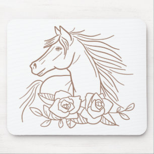 Tapis De Souris Amoureux des chevaux Équestre Poney Chevaux Cowgir
