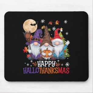 Tapis De Souris Amoureux des Gnomes Halloween Joyeux Noël Heureux