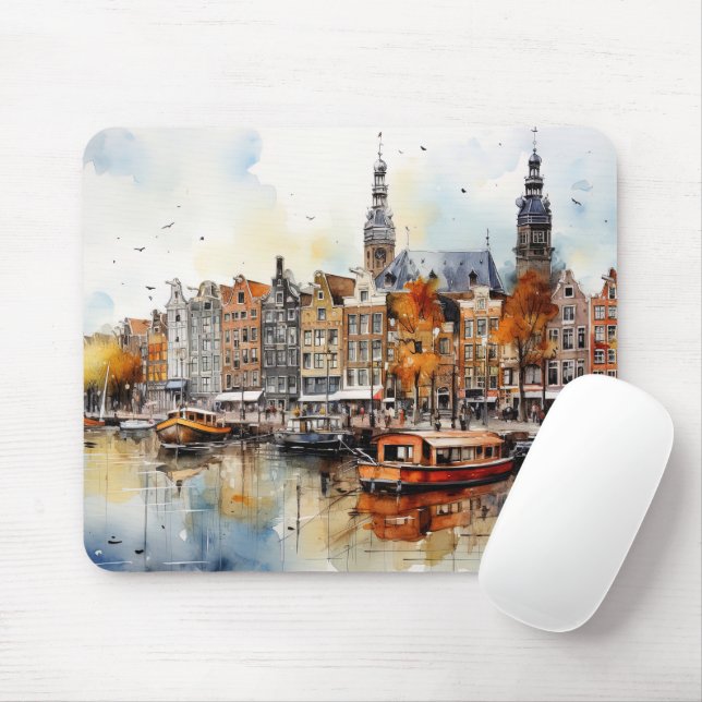 Tapis De Souris Amsterdam (Avec souris)