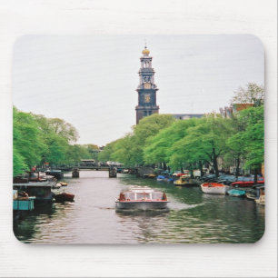 Tapis De Souris Amsterdam Canalboat Mousepad