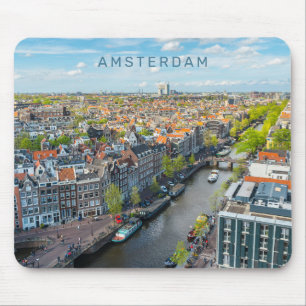 Tapis De Souris Amsterdam de texte personnalisé