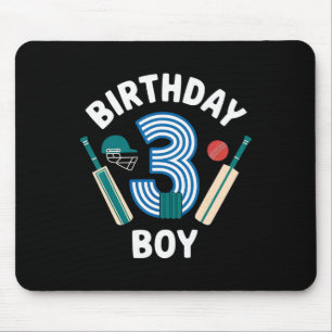 Tapis De Souris Amusant 3e Anniversaire Cricket Garçons Enfants 3