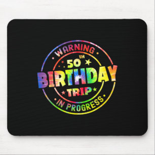 Tapis De Souris Amusant 50 Ans Avertissement 50ème Anniversaire Vo