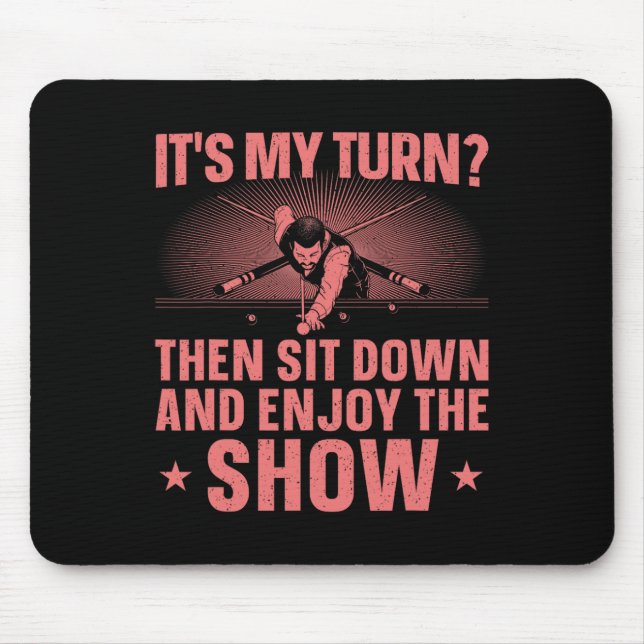 Tapis De Souris Amusant 8 Ball Pool Conception Pour Hommes Joueuse (Devant)