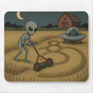 Tapis De Souris Amusant alien de l'espace ufo cycle de culture sci
