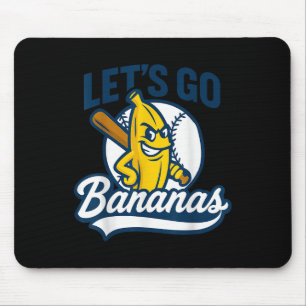 Tapis De Souris Amusant Allons Bananes mignonnes Bananes Fruits In