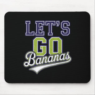 Tapis De Souris Amusant Allons Bananes mignonnes Bananes Fruits In