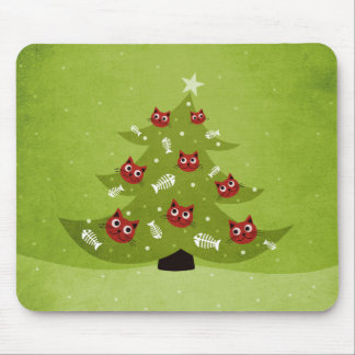 Tapis De Souris Amusant Amoureux des chats de Noël