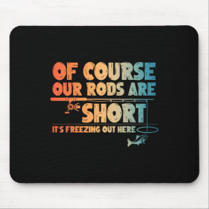 Tapis De Souris Amusant Art De Pêche Sur Glace Pour Hommes Pêcheur