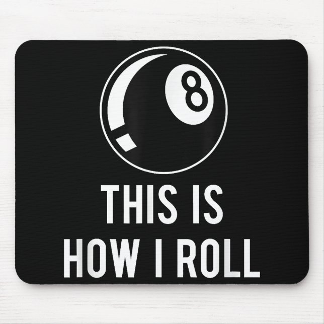 Tapis De Souris Amusant Billard Design Pour Les Joueurs De Billard (Devant)