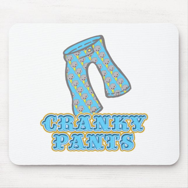 Tapis De Souris Amusant Conception de Pantalons Cranky (Devant)