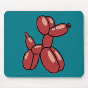Tapis De Souris Amusant, dessin de chien de ballon rouge