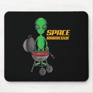Tapis De Souris Amusant Espace Barbecue Alien Grill Chef Bbq _1