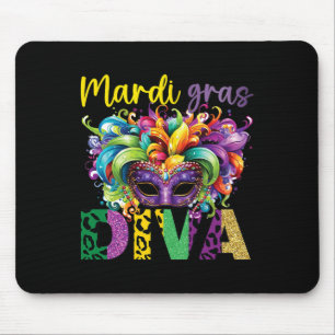 Tapis De Souris Amusant Et Festif Mardi Gras Diva Conception Attir