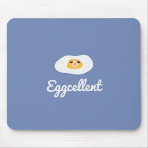 Tapis De Souris Amusant Foodie Cute Egg Éggcellé Humour Food Pun