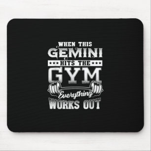 Tapis De Souris Amusant Gemini Gym Conception d'entraînement