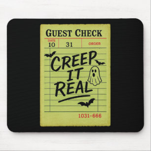 Tapis De Souris Amusant Halloween Guest Check Creep It Real Restua