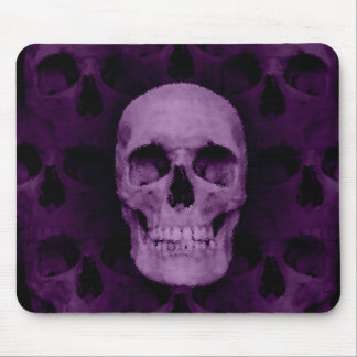 Tapis De Souris Amusant Halloween violet crâne éffrayant bureau